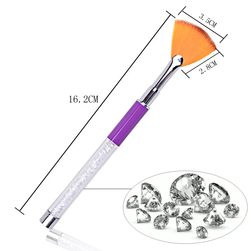 

Nail Tools Supplies Nail fan gradient brush Blooming pen Fan-shaped painting pen Shake chalk Poking pen Advanced fiber wool