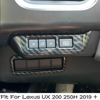 accessories interior headlight switches buttons frame cover trim abs fit for lexus ux 200 250h 2019 2020 2021 2022 carbon fiber