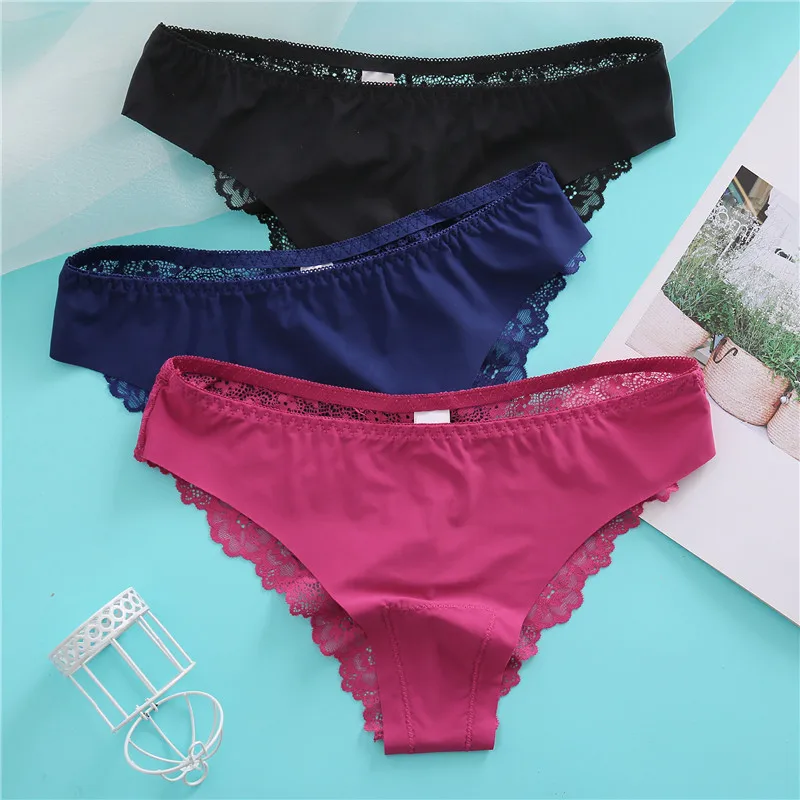 1 шт. сексуальное нижнее белье женские кружевные трусики низкая талия Бесшовные