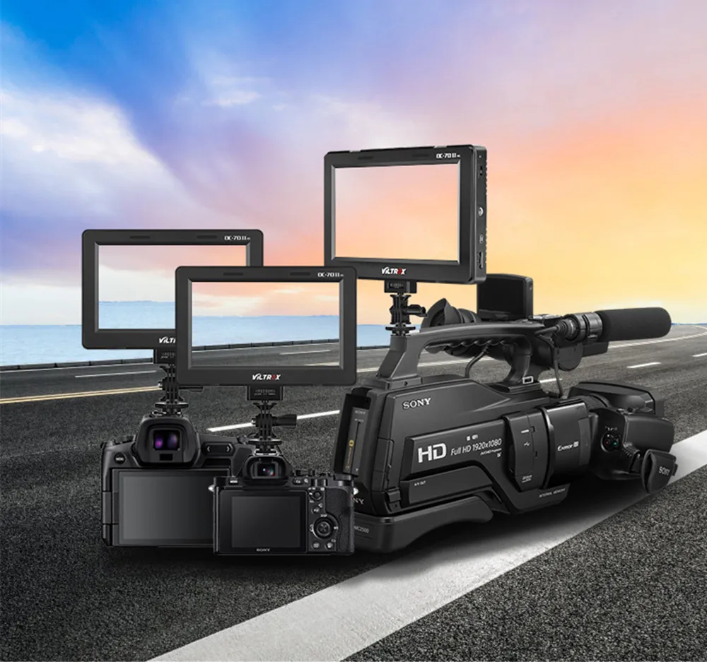 Viltrox 7 ''DC-70 II клип на HD lcd HDMI AV вход камера видео монитор дисплей и батарея и зарядное устройство для Canon Nikon DSLR BMPCC