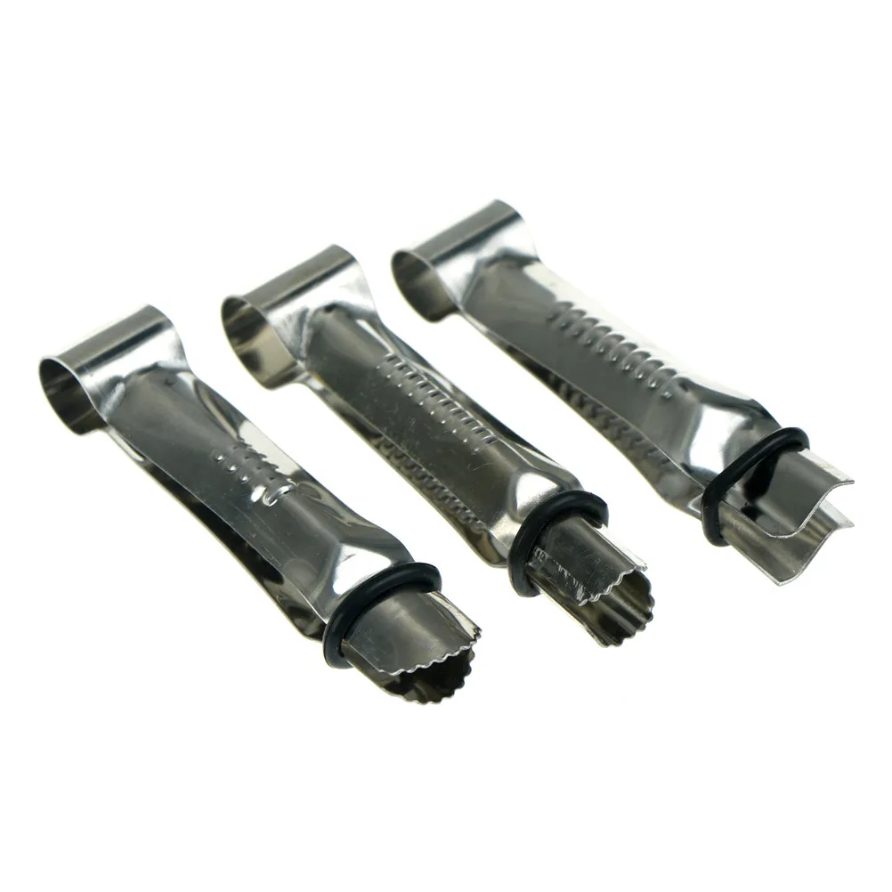 

3pcs Silver Stainless Steel Clamp Crimper Cutters DIY Cake Clip Mold Fondant Cake Clip Lace Mould Patisserie