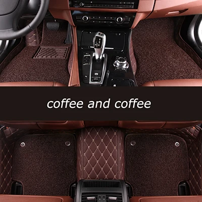 all coffee Пользовательские двухслойные автомобильные коврики для opel Insignia zafira tourer Astra k Antara Vectra все модели автомобильные коврики 5 сидений - Название цвета: all coffee