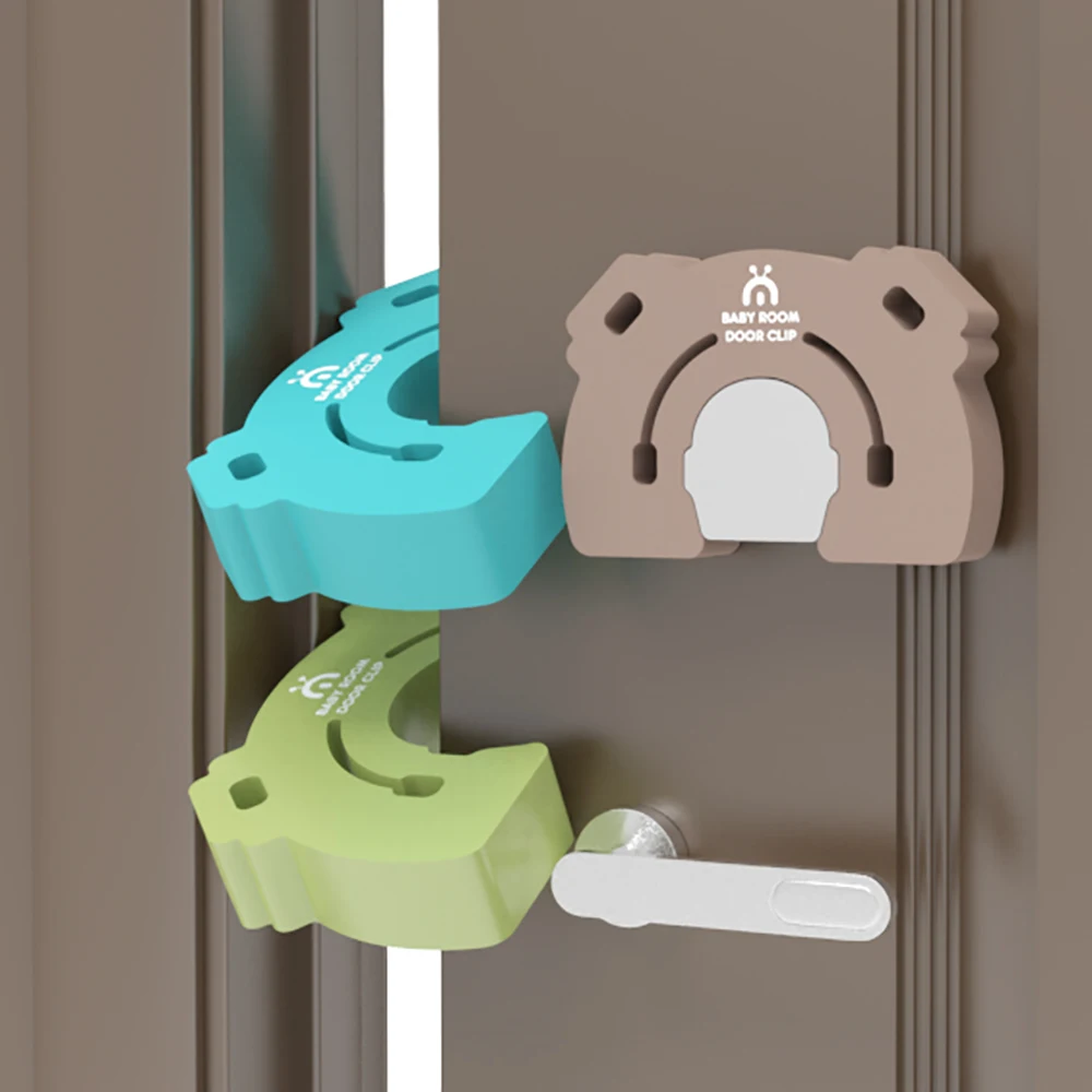 Tope de seguridad para beb&eacute; en forma de U, Protector de dedo para tarjeta de beb&eacute;, abrazadera de beb&eacute;, Tope de puerta de seguridad para ni&ntilde;os-1