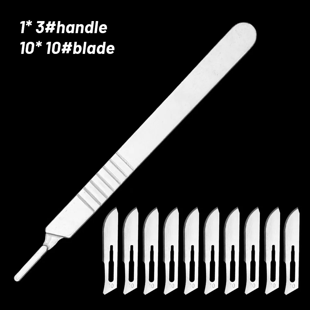 

11Pcs Carbon Steel Utility Blade Scalpel Blade DIY Cutting Hand Tools Handle Scalpel DIY Engraving Craft Knives PCB Repair