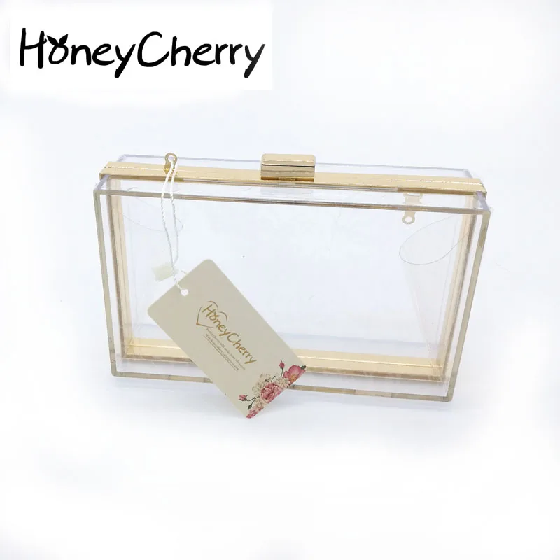 Новинка 2019 акриловый прозрачный женский клатч на цепочке роскошные Брендовые