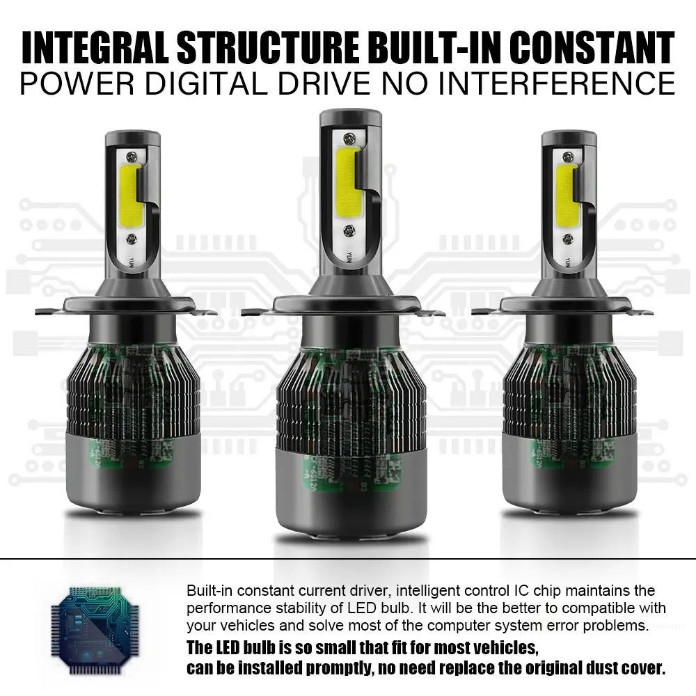 Универсальный высокое Мощность T2 светодиодный автомобилей головной светильник s