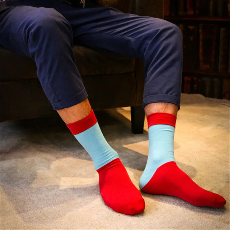 Классические цветные мужские носки MYORED из чесаного хлопка деловые с длинным