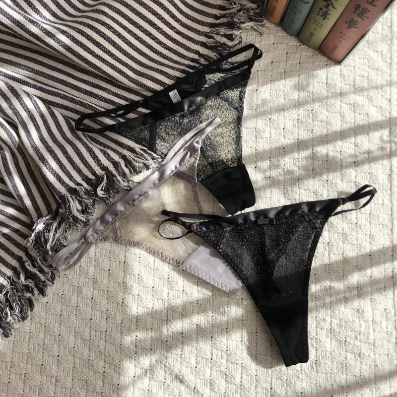 Суперсексуальные T-образные трусики с заниженной талией женские прозрачные