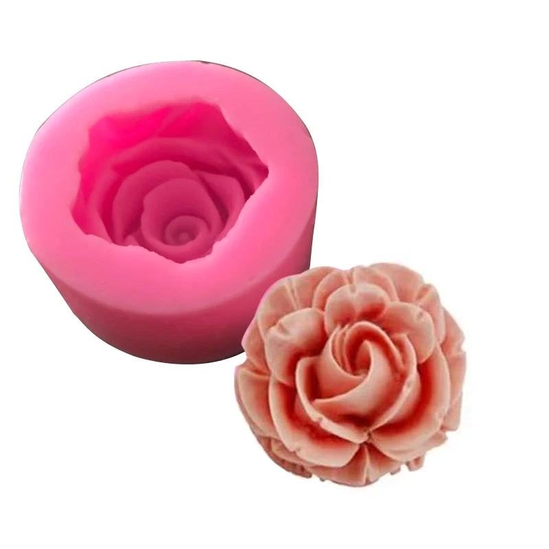 

3D Cake Mold Cupcake Flower Bloom Rose Shape Silicone Fondant Soap Jelly Candy Chocolate Decoration Baking Tool Moulds