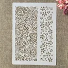 А4 29 см прямоугольная рама Роза Слива DIY Многослойные трафареты настенная живопись раскраска для скрапбукинга тиснильный альбом декоративный шаблон