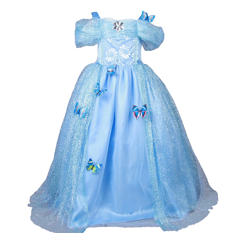 Одежда принцессы для девочек фатиновое платье дня рождения Хэллоуина косплея