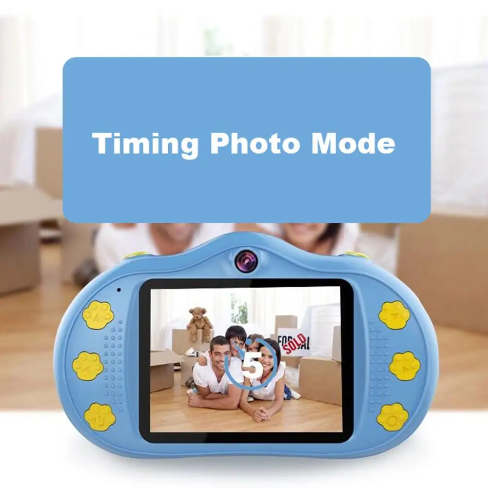 Детская мультяшная мини камера с большим экраном 2 4 дюйма высокой четкости
