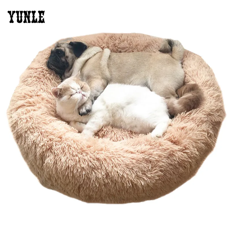 

Super Soft Dog Bed Sofa Plush Cat Mat Dog Beds For Labradors Large Dogs Bed House Pet Round Cushion Best Dropshipping Wholesale