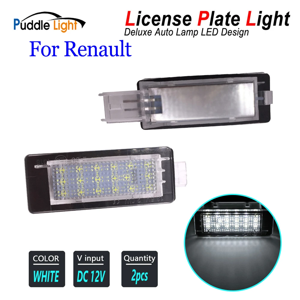 Светодиодный светильник номерного знака для Renault Captur J5 Fluence Zoe BFM Laguna 2 3 Espace 4 Grand Scenic