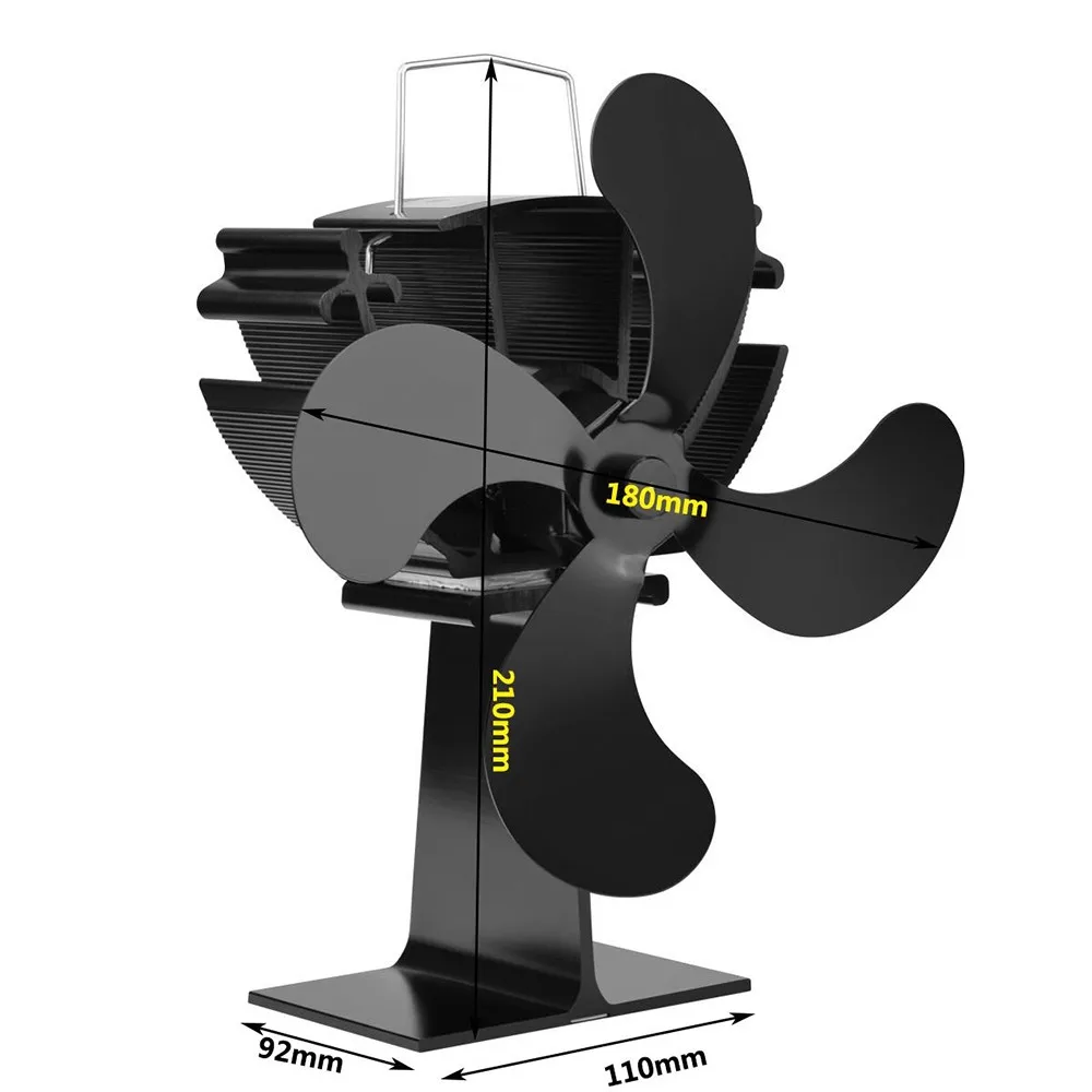 4-Лопастной Домашний Вентилятор с эффективным распределением тепла вентилятор для камина от AliExpress RU&CIS NEW
