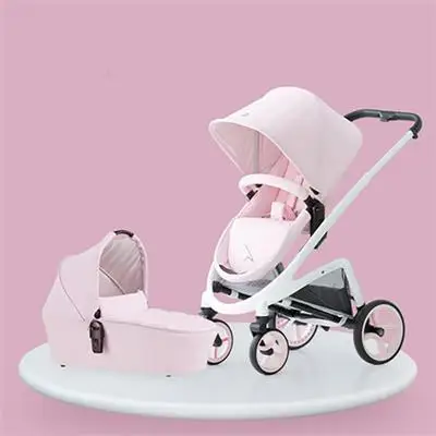 Детская коляска с высоким пейзажем, тележка с одной рукой, складная тележка с двумя способами, амортизатор, детская коляска - Цвет: A