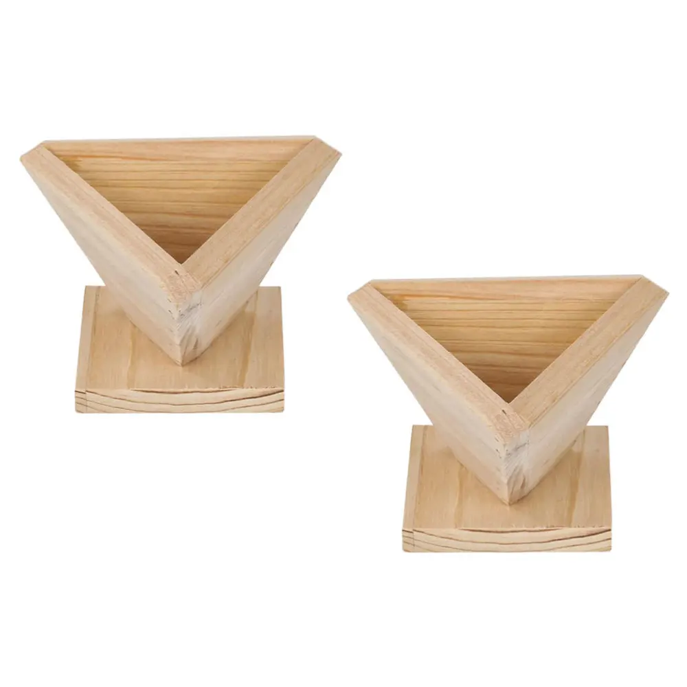 

2Pcs Triangle Rice Molds Creative Zongzi Molds Kitchen Molds (Wood Color)