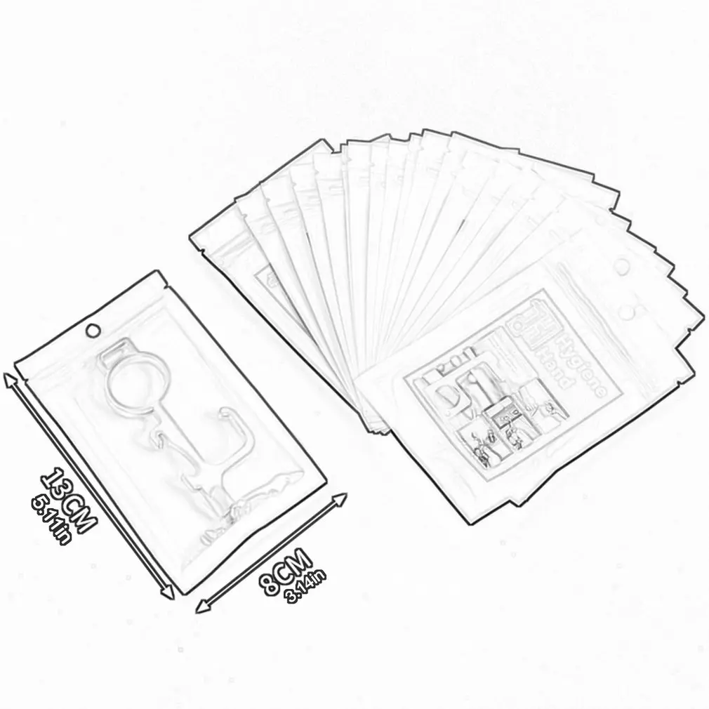 

Multifunctional Anti-epidemic Door Opening Tool Contactless Touch Screen Press Elevator Button Protection Keychain