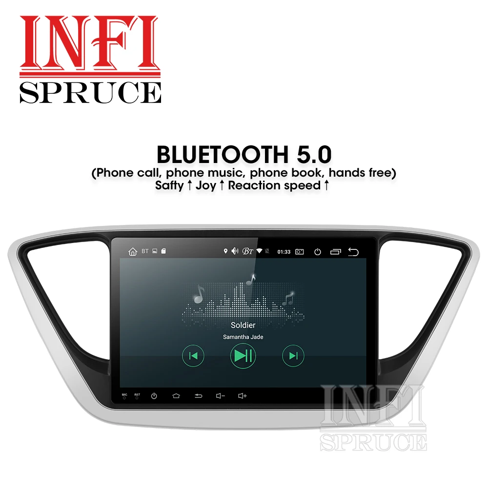 Автомобильный DVD GPS 32G PX30 infispruce для Hyundai Verna Solaris 2017 9 &quotAndroid 0 головное устройство ПК