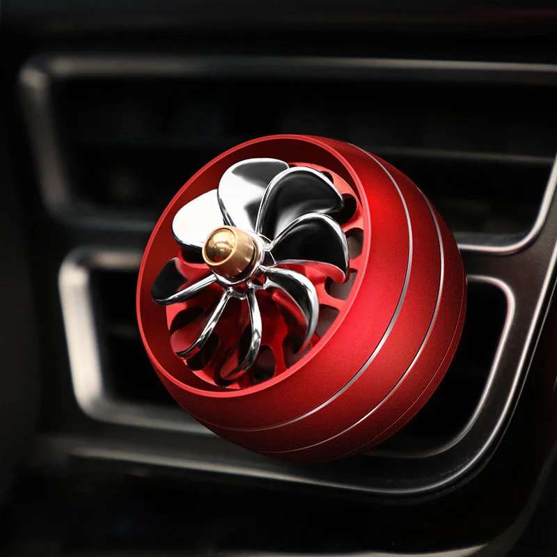 Red Автомобильный освежитель воздуха IKSNAIL, автомобильный ароматизатор, светодиодный светильник, универсальный парфюм с зажимом для автомобиля, диффузор для кондиционера - Название цвета: Red