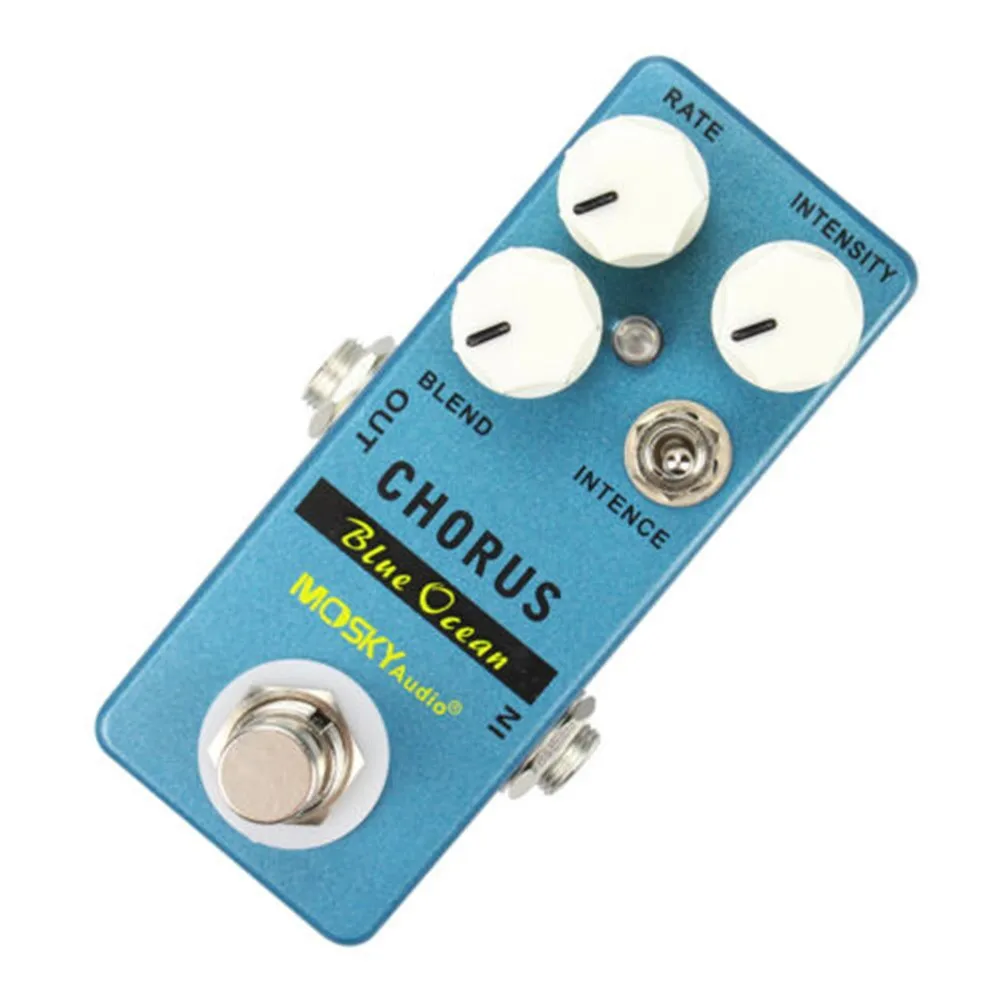 

Blue Ocean Chorus Instrument Guitar Effect Pedal Rate Blend Intensity Control Button Rate/Intersity/Blend LED Bass Accessory