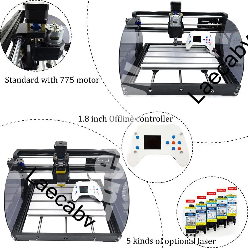 ДИИ ЦНЦ 3018 Про МАКС ГРБЛ 3 Оси Платы Фрезерный Станок Роутер Лазерная Гравировка ЦНЦ3018 Макс с Новым Оффлайном