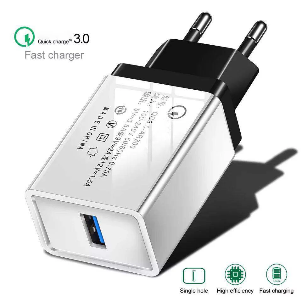 Быстрая зарядка 3,0 USB зарядное устройство QC3.0 Быстрая зарядка EU US вилка адаптер настенное зарядное устройство для мобильного телефона для iPhone samsung Xiaomi huawei
