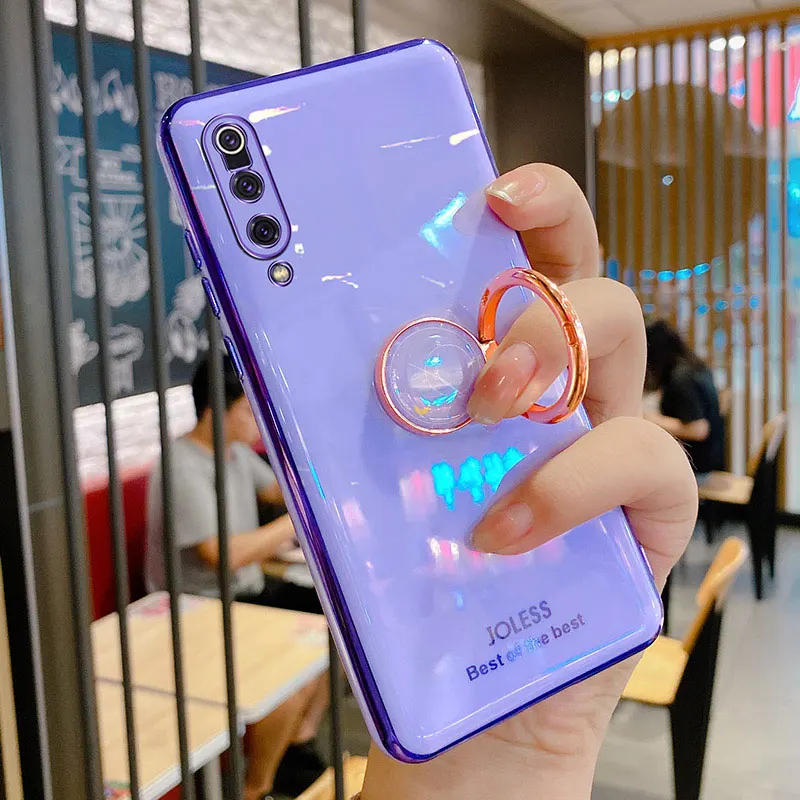 Luxury Silicone Case For Xiaomi Mi 9 SE phone Case For Xiaomi mi9 Cover Shockproof Stand Ring Holder Case Xiaomi Mi9 Lite SE