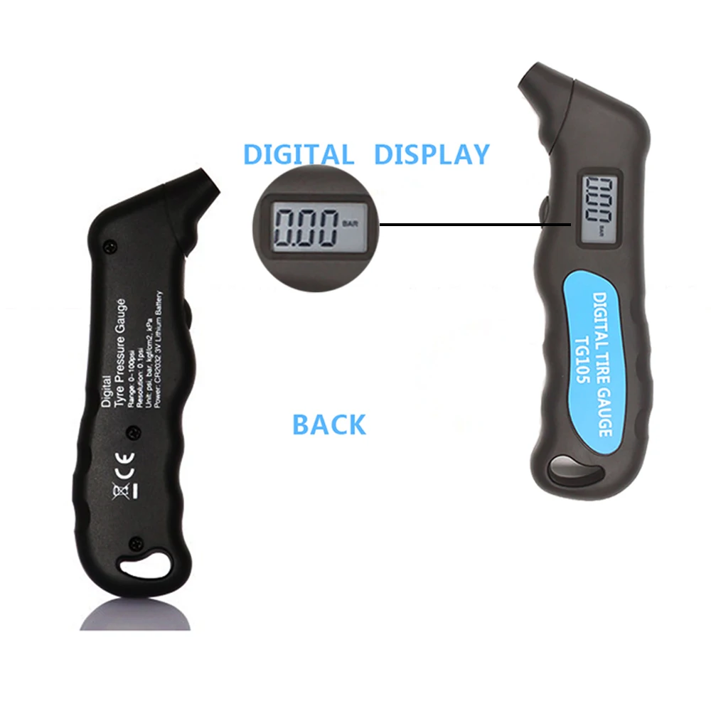 Высокоточный цифровой манометр для автомобильных шин измеритель давления