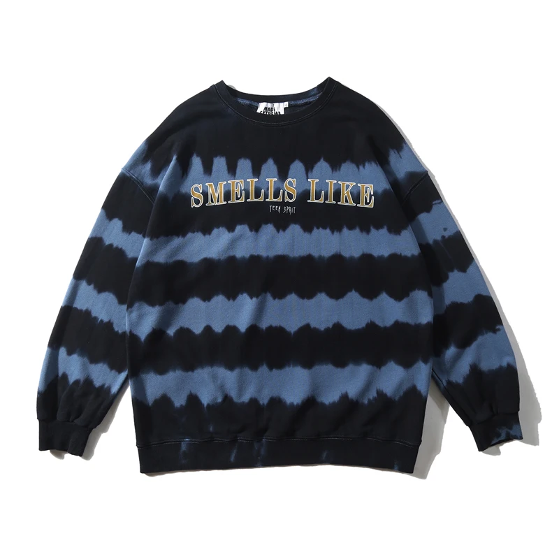 В стиле ретро в хип хоп Для мужчин толстовки с О образным вырезом Strieped узор