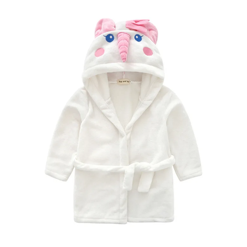 Халаты для девочек Единорог ночная рубашка детские бархатные халаты Детская