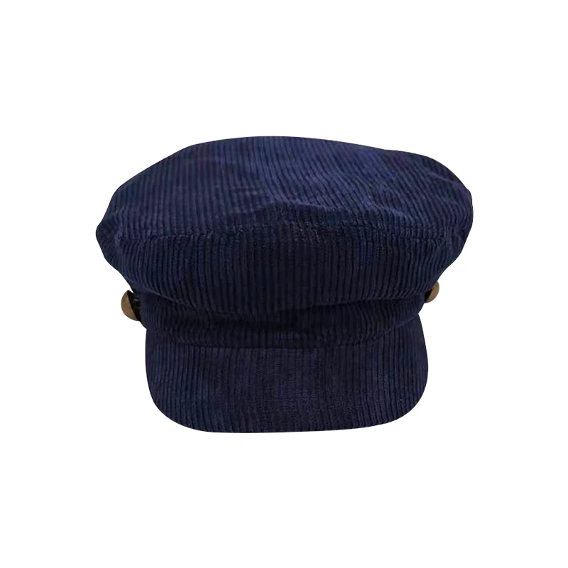 Новый унисекс синий плоский темно-синий головной убор женские и мужские модные