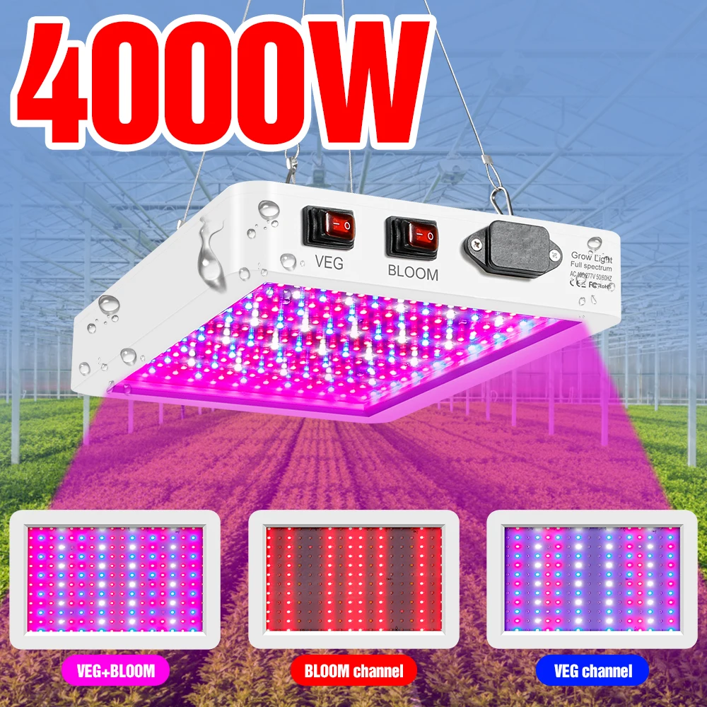 

Indoor Phytolamps LED Full Spectrum Grow Lamp For Plants 220V Fitolampy Greenhouse Lighting 4000W 5000W Vegs Flower Growth Tent
