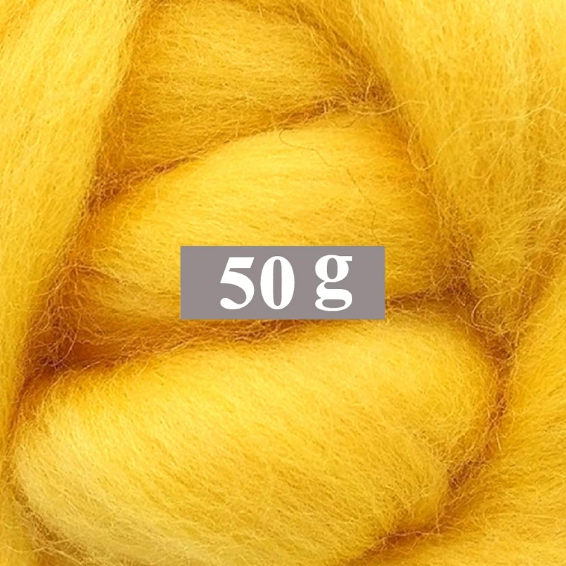 

50g Merino Wool Roving for Wool Felting Kit 100% Pure Natural Wool Felting Wool Soft Delicate Can Touch the Skin (Color 11)