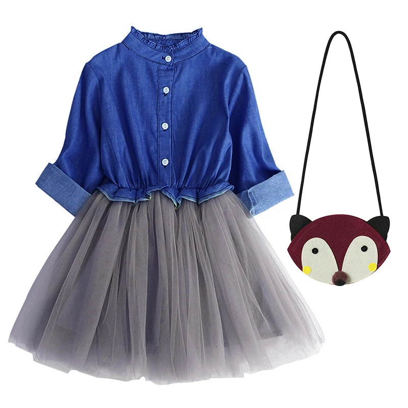 Кружевное платье принцессы с вышивкой для маленьких девочек Элегантные Детские