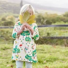 Хлопковое платье для девочек коллекция 2020 года, Брендовое детское весенне-осеннее платье для детей, Повседневные платья платье с рисунком для девочек возрастом от 2 до 10 лет