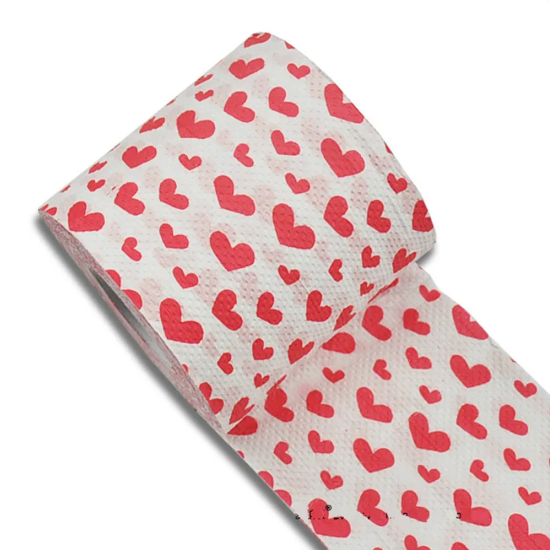 90 м 3 рулона красное сердце любовь печатная бумага Туалетные Салфетки рулон