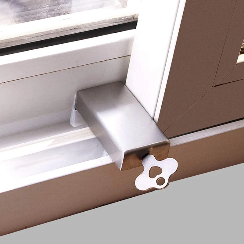 Раздвижные оконные замки 8 упаковок регулируемые алюминиевые дверные с кнопками