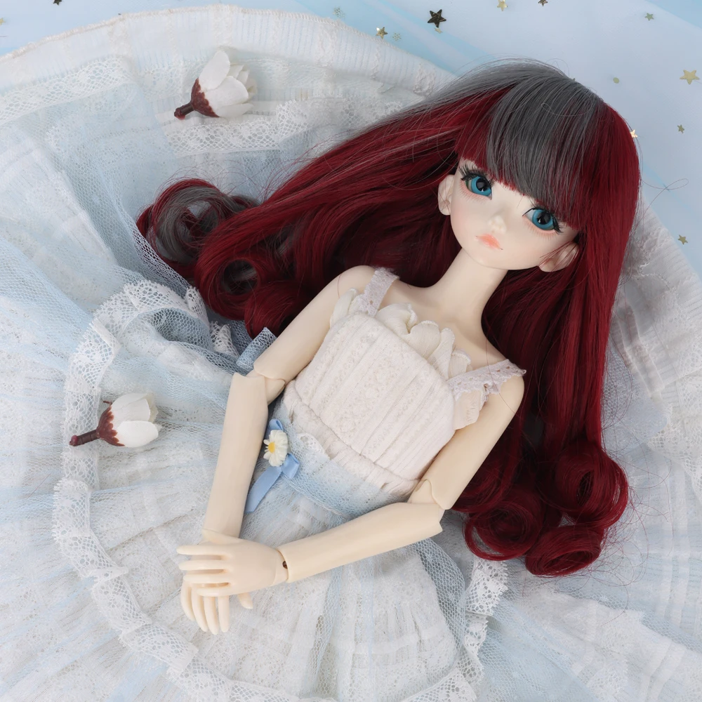 Кукольные парики 1/4 1/6 BJD/SD термостойкие искусственные волосы серебристо-красные