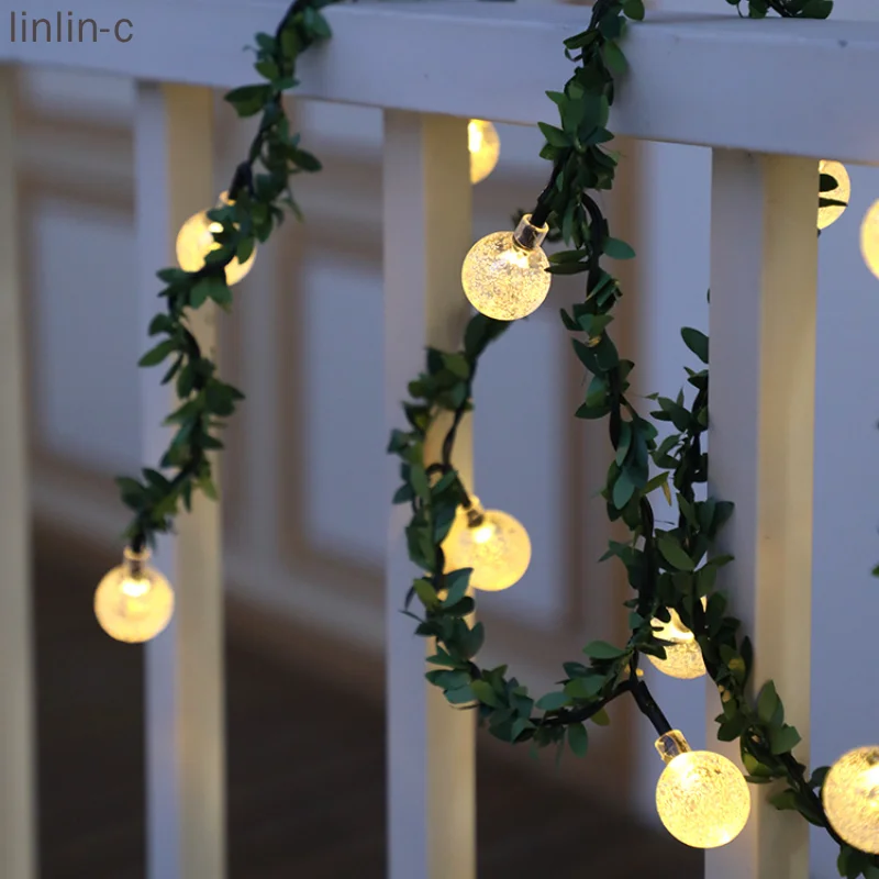 

Solar LED String Light Outdoor wedding Courtyard Decorative Rattan Lantern Garden Solar-Powered String Lights Battery Drive