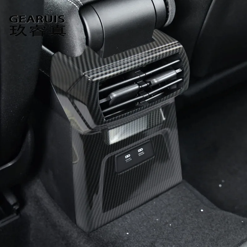 Car Rear Armrest Air Vent Outlet Frame Cover panel Trim Carbon Fiber for Audi A3 8y 2021 2022 Interior Accessories Auto Styling