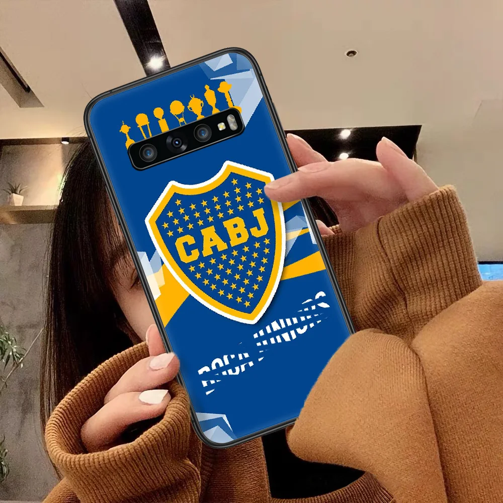 

Boca Juniors Phone Case For Samsung Galaxy Note S 8 9 10 20 Plus E Lite Uitra black Shell 3D Coque Soft Cover Tpu Back Trend
