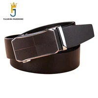fajarina mens pure solid cowhide leather formal casual style automatic quality cow genuine 3 5cm width belts for men n17fj972