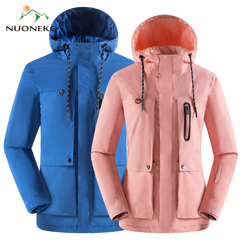 

NUONEKO Men Women Winter Fleece Jacket Outdoor Camping Hiking Trekking Climbing Clothes Waterproof Breathable Outerwear JK10