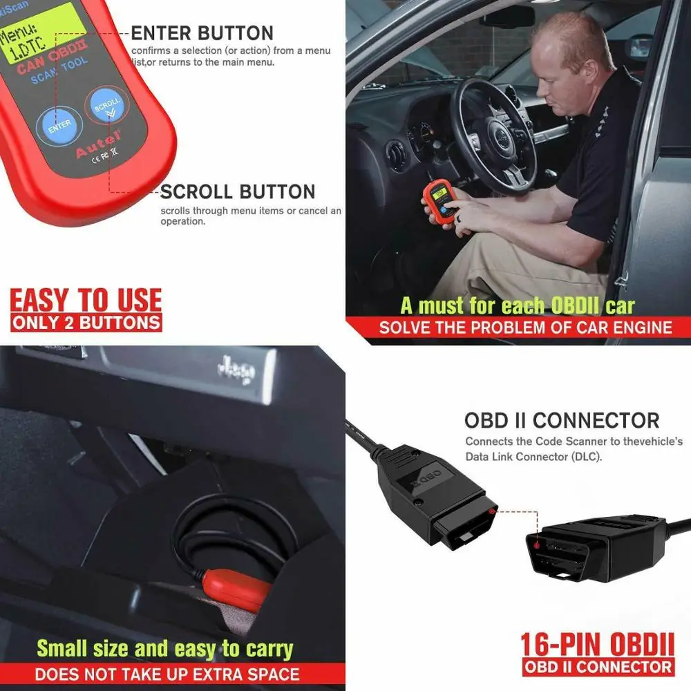 Autel MaxiScan MS300 OBD2 сканер диагностический Ferramentas Automotivas Para Carros|Диагностические