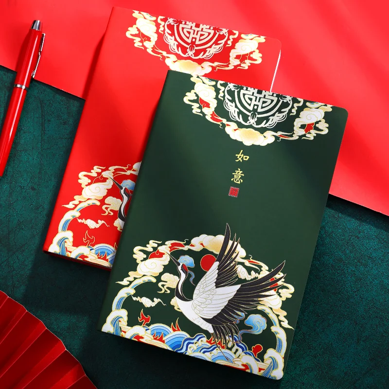 

Плотный ежемесячный Органайзер из искусственной кожи в китайском стиле ретро 2022, ежедневник на страницу, дневник, блокнот, офисные и школьн...