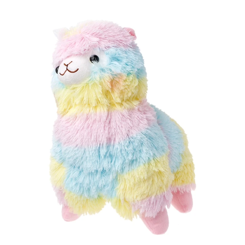 

2021 New Rainbow Alpaca Plush Toy Lama Doll Cotton Stuffed Animal Toys