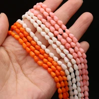 natural stone red coral beads water drop loose spacer bead for jewelry making diy women necklace bracelet crafts 4x6mm