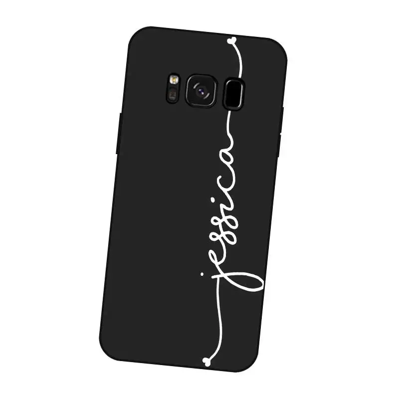 Ангел Роза на заказ Ваше имя DIY черный мягкий силиконовый чехол ТПУ для samsung Galaxy S5