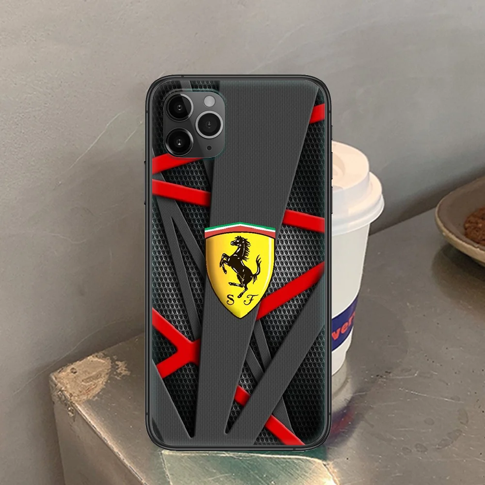 

soprt car Ferraries Phone Case Cover Hull For iphone 5 5s se 2 6 6s 7 8 12 mini plus X XS XR 11 PRO MAX black soft bumper tpu